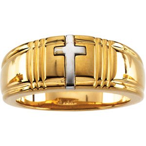 10K Gold Cross Band