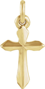 14K Gold Cross Necklace or Pendant – 10x6mm - Yellow Gold