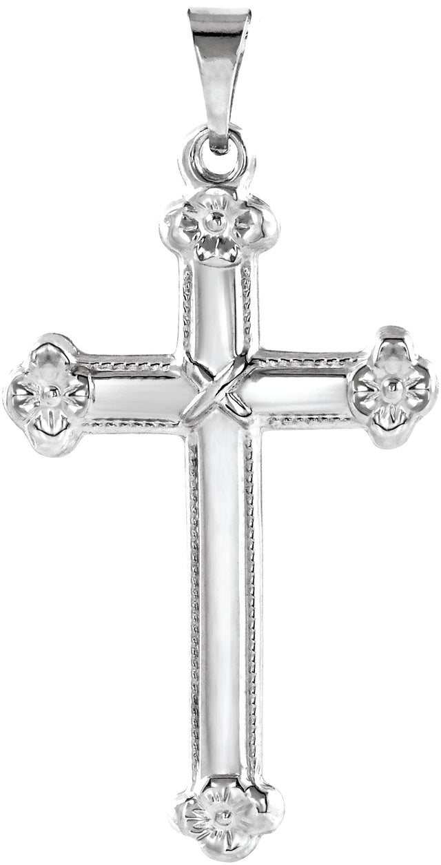 Platinum Cross Pendant – 25x16mm