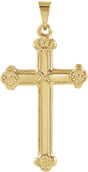 14K Gold Cross Pendant – 25x16mm - Yellow Gold