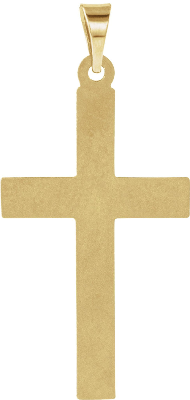 14K Gold Cross Pendant – 24x14mm - Yellow Gold - view 3