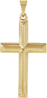 14K Gold Cross Pendant – 24x14mm - Yellow Gold