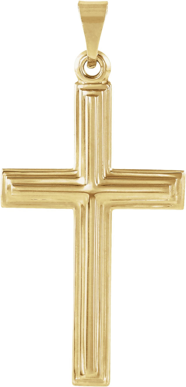 14K Gold Cross Pendant – 24x14mm - Yellow Gold