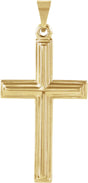 14K Gold Cross Pendant – 24x14mm - Yellow Gold
