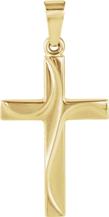 14K Gold Cross Pendant – 21x14mm - Yellow Gold