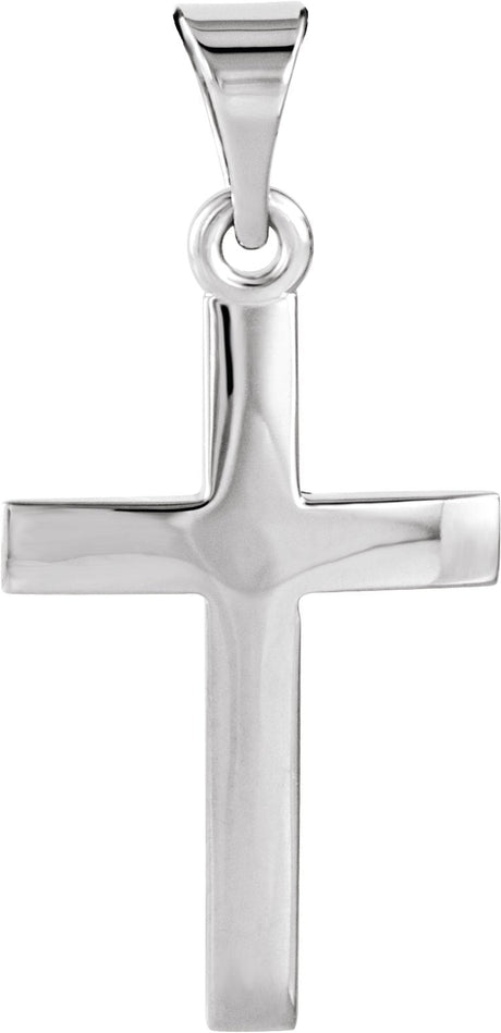 Platinum Cross Necklace or Pendant – 15.23x7.38mm