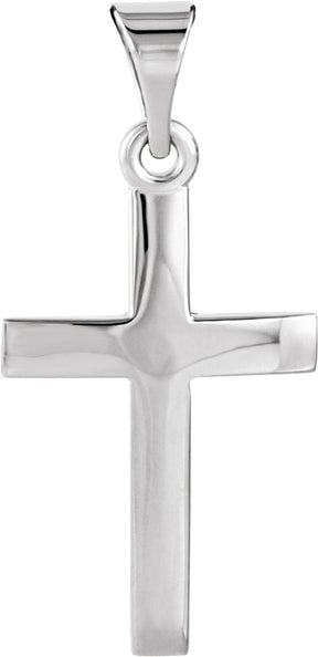 14K Gold Cross Necklace or Pendant – 15.23x7.38mm - White Gold