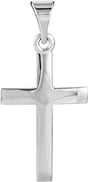 10K Gold Cross Necklace or Pendant – 15.23x7.38mm - White Gold