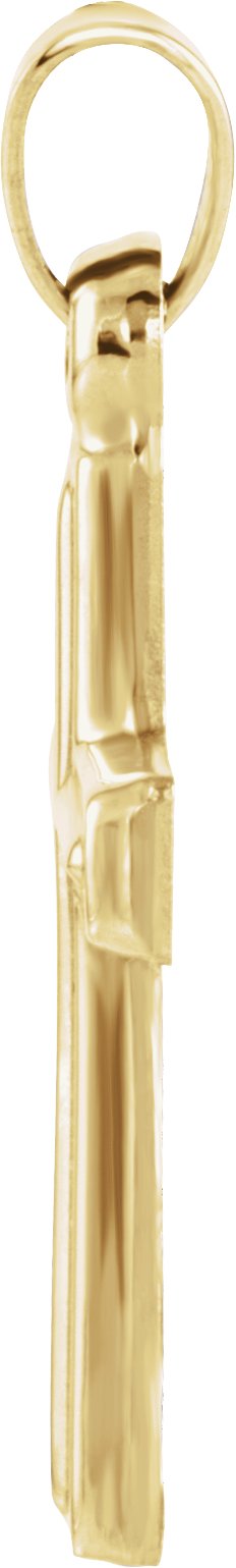 14K Gold Cross Pendant – 17x12mm - Yellow Gold - view 2
