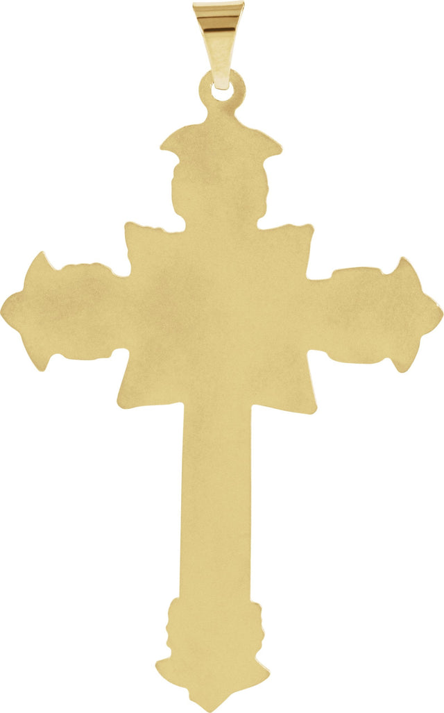 14K Gold Cross Pendant – 47x31mm - view 3