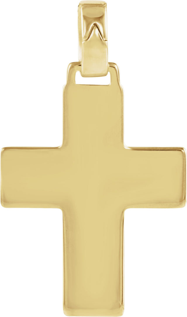 14K Gold Cross Pendant – 22.5x18mm - view 2
