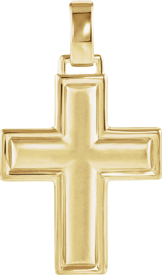 14K Gold Cross Pendant – 22.5x18mm