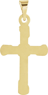 14K Gold Cross Pendant – 18x12mm - view 2