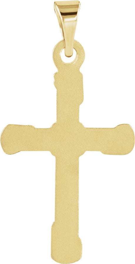 14K Gold Cross Pendant – 18x12mm - view 2