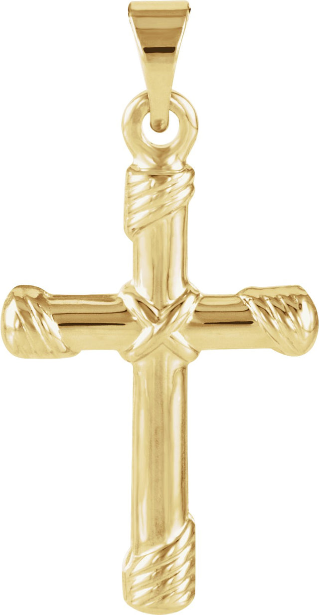 14K Gold Cross Pendant – 18x12mm