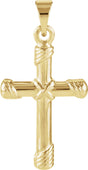 14K Gold Cross Pendant – 18x12mm