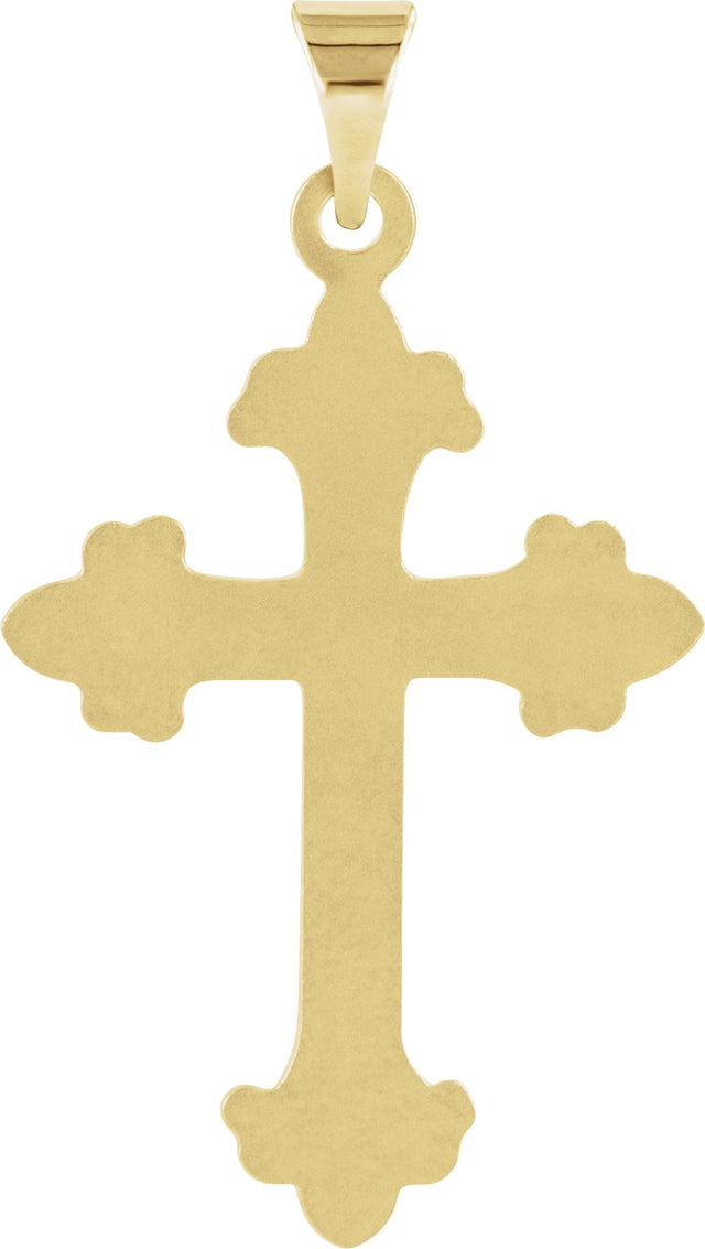 14K Gold Cross Pendant – 27.5x17.5mm - Yellow Gold - view 3