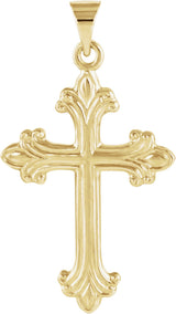 14K Gold Cross Pendant – 27.5x17.5mm - Yellow Gold
