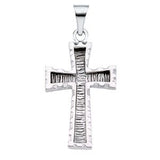 14K Gold Cross Pendant – 23x16mm - White Gold