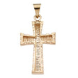 18K Gold Cross Pendant – 23x16mm
