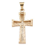 18K Gold Cross Pendant – 23x16mm