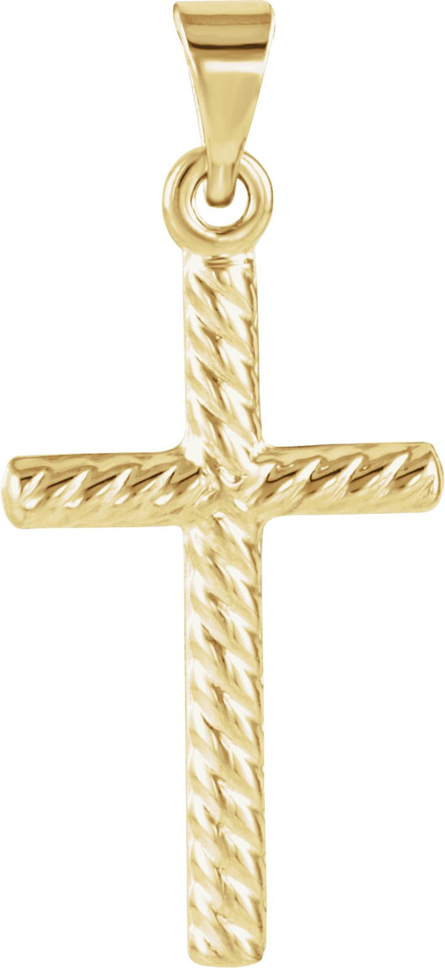 14K Gold Cross Necklace or Pendant – 17.5x11mm - Yellow Gold