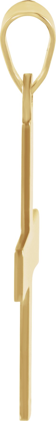 14K Gold Greek Cross Pendant - Yellow Gold - view 2