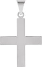14K Gold Greek Cross Pendant - White Gold