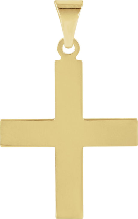 14K Gold Greek Cross Pendant - Yellow Gold