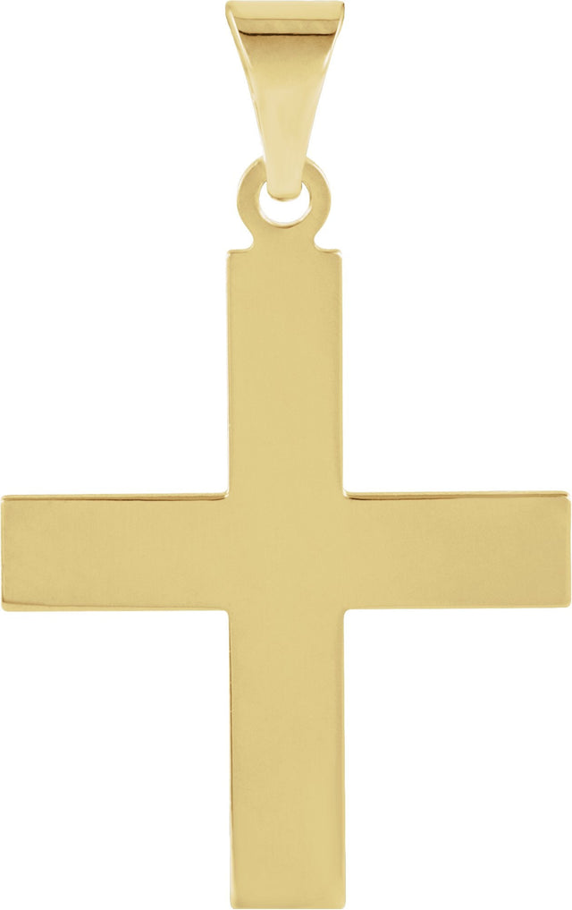 14K Gold Greek Cross Pendant - Yellow Gold
