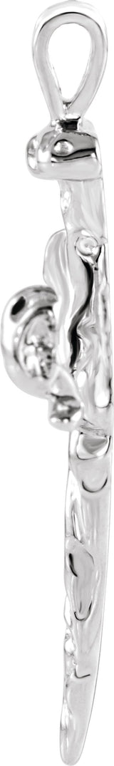Platinum Nail Cross Pendant - view 2