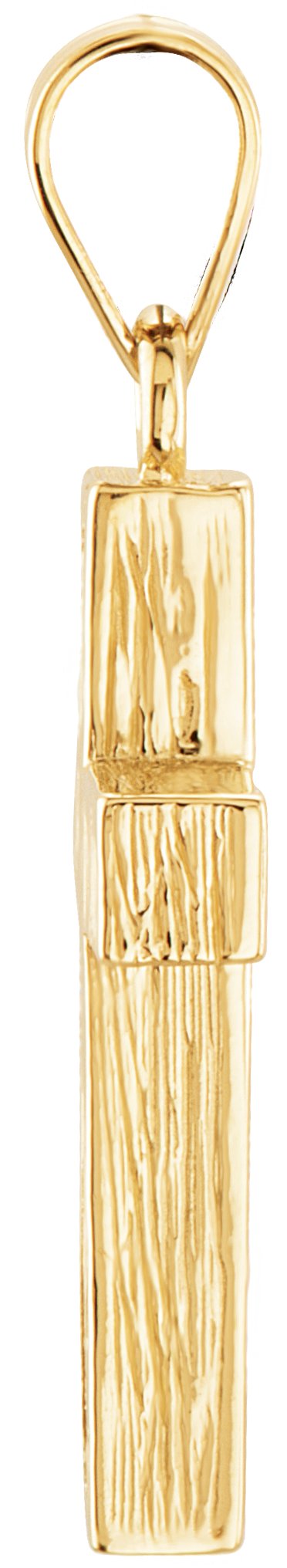 14K Gold Cross Pendant – 20x13mm - Yellow Gold - view 2