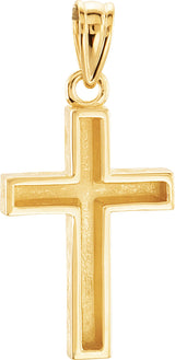 14K Gold Cross Pendant – 20x13mm - Yellow Gold - view 3
