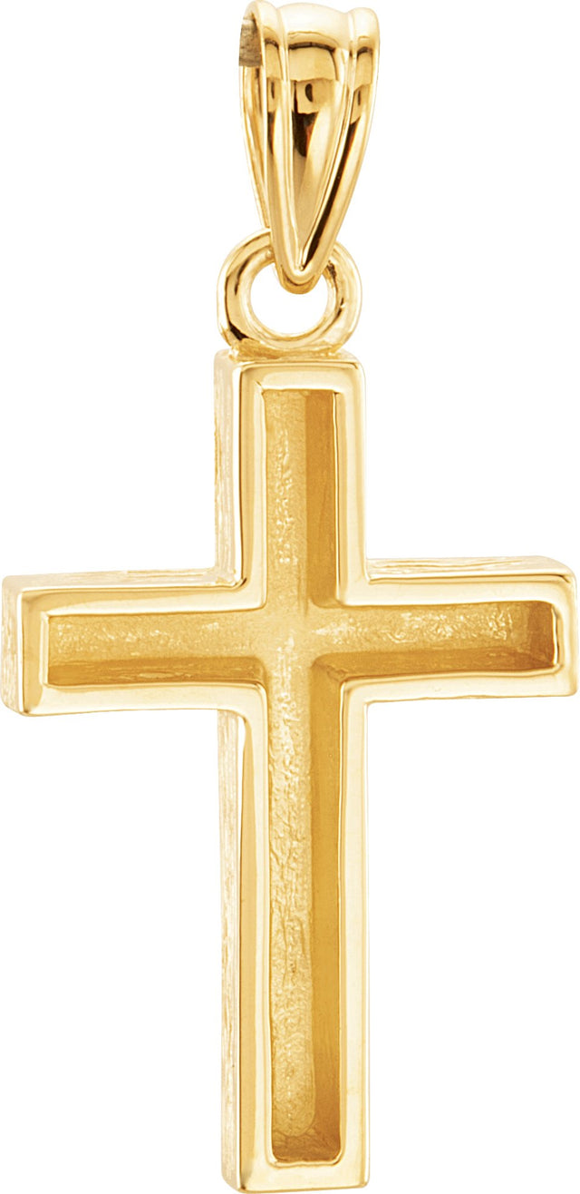 14K Gold Cross Pendant – 20x13mm - Yellow Gold - view 3