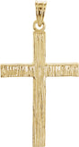 18K Gold Cross Pendant – 30x20mm