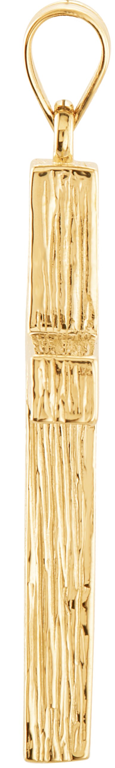 18K Gold Cross Pendant – 30x20mm - view 2