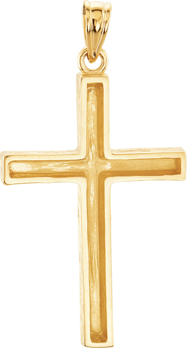 18K Gold Cross Pendant – 30x20mm - view 3