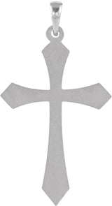 14K Gold Cross Pendant – 36.7x21mm - White Gold - view 3