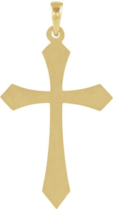 14K Gold Cross Pendant – 36.7x21mm - Yellow Gold - view 3
