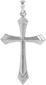 Platinum Cross Pendant – 36.7x21mm