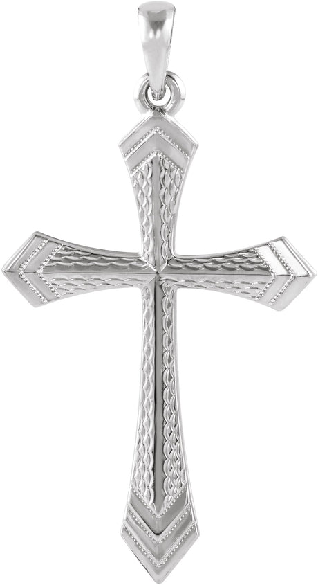 Platinum Cross Pendant – 36.7x21mm