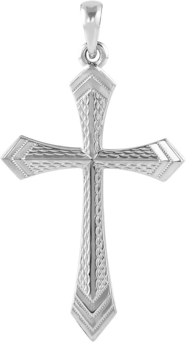 Platinum Cross Pendant – 36.7x21mm
