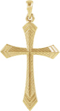 14K Gold Cross Pendant – 36.7x21mm - Yellow Gold