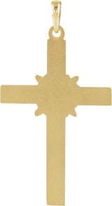 14K Gold Cross Pendant – 32.5x19.5mm - Yellow Gold - view 3