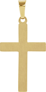 14K Gold Hollow Cross Pendant – 20.5x14mm - view 3