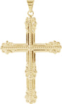 14K Gold Cross Pendant – 47x31.5mm - Yellow Gold
