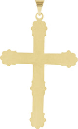 14K Gold Cross Pendant – 47x31.5mm - Yellow Gold - view 3