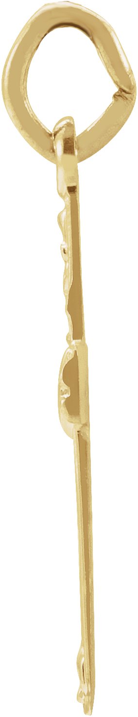 14K Gold Youth Cross Pendant IV - view 2