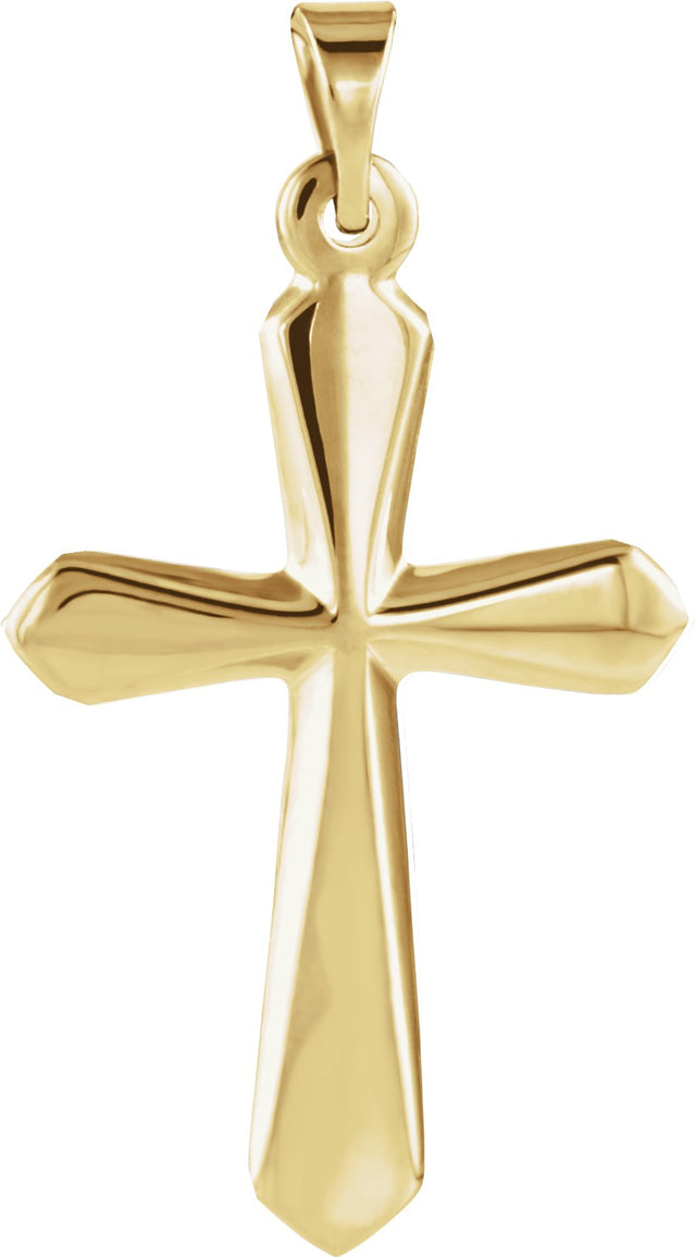 14K Gold Cross Pendant – 22.5x16mm - Yellow Gold