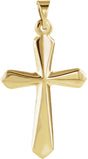 14K Gold Cross Pendant – 22.5x16mm - Yellow Gold
